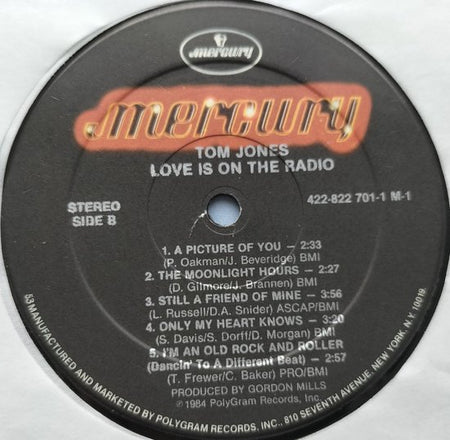 Tom Jones - Love Is on the Radio (1984) LP