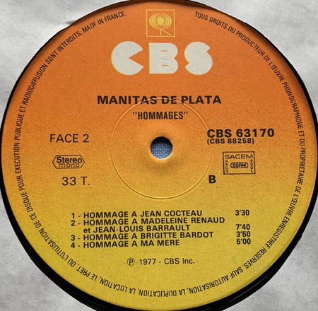 Manitas De Plata ‎– Picasso, Guerre, Amour Et Paix + Hommages 1976 LP is in Nieuwstaat.