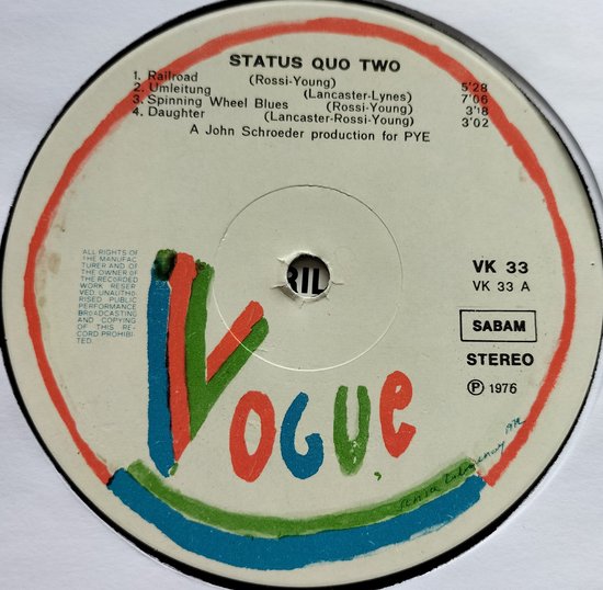 Status Quo – Status Quo Two (1976) LP = als nieuw