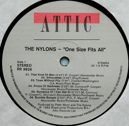 The Nylons - One Size Fits All (1982) LP = in nieuwstaat