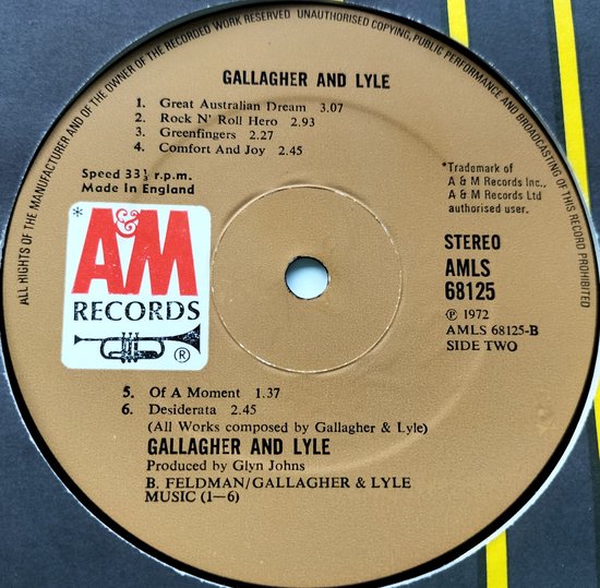 Gallagher And Lyle – Gallagher And Lyle (1972) LP = als nieuw