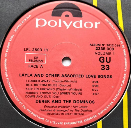 Derek and The Dominos - Layla and Other Assorted Love Songs (1970) 2XLP