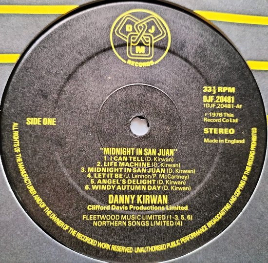 Danny Kirwan - Midnight in San Juan (1976) LP
