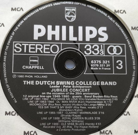 The Dutch Swing College Band – Jubilee Concert (1980) 2XLP (LIVE)