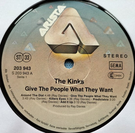 The Kinks - Give the People What They Want (1981) LP = in Nieuwstaat