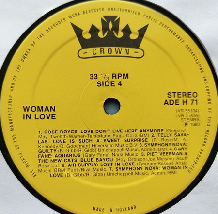 Woman In Love 2XLP