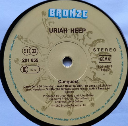 Uriah Heep - Conquest (1980) LP = als nieuw