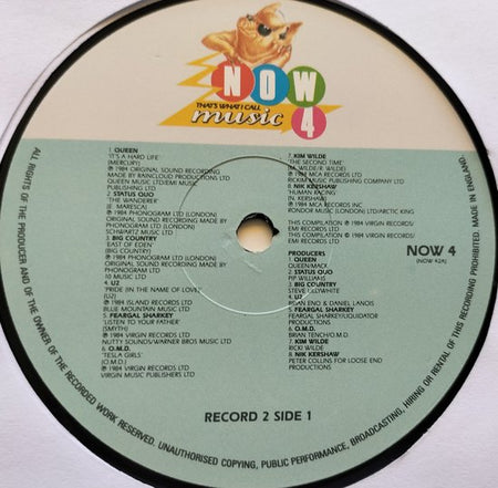 Now That's What I Call Music 4 (1984) 2XLP zijn als nieuw