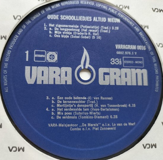 Various - Oude Schoolliedjes Altijd Nieuw (1972) LP