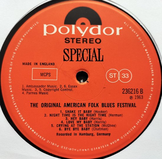 The Original American Folk Blues Festival (1963) LP
