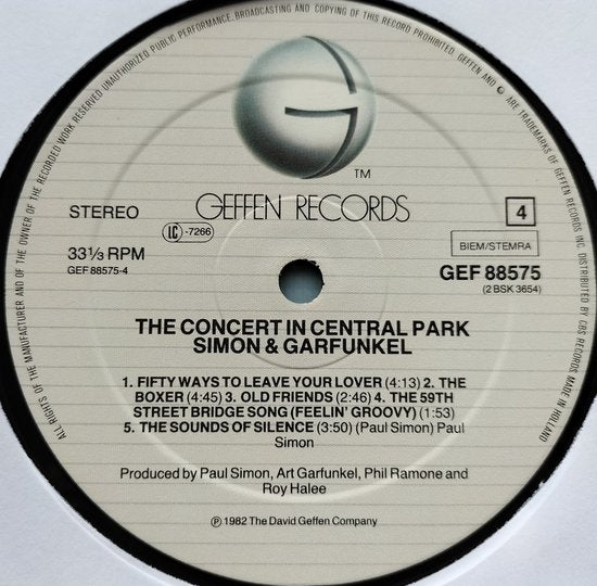 Simon and Garfunkel - The Concert in Central Park (1982) 2XLP = als nieuw