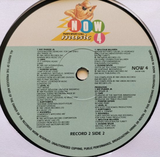 Now That's What I Call Music 4 (1984) 2XLP zijn als nieuw
