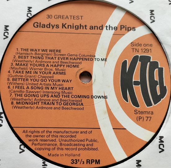 Gladys Knight And The Pips – 30 Greatest(1977) 2XLP
