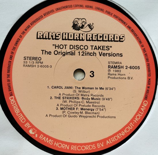 Hot Disco Takes (The Original 12inch Versions) 2XLP