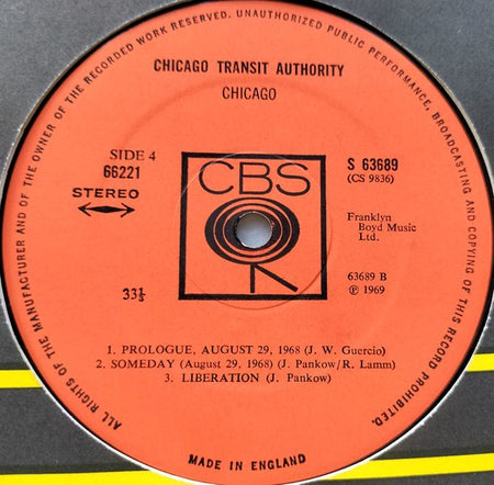 Chicago Transit Authority – Chicago Transit Authority 2XLP= als nieuw