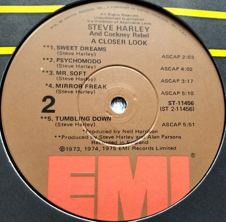 Steve Harley & Cockney Rebel – A Closer Look LP = als nieuw