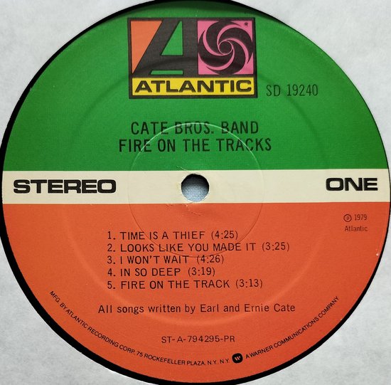 Cate Bros. Band ‎– Fire On The Tracks 1979 LP = in Nieuwstaat