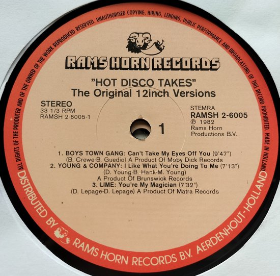 Hot Disco Takes (The Original 12inch Versions) 2XLP