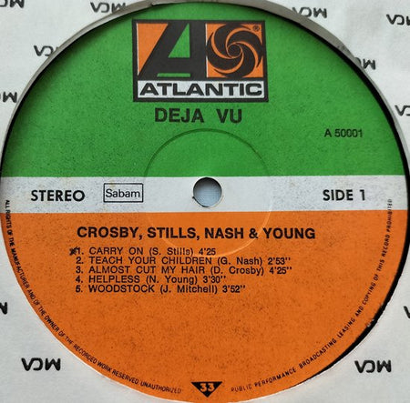 Crosby, Stills, Nash & Young – Déjà Vu (1970) LP = bijna Perfect