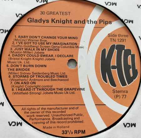 Gladys Knight And The Pips – 30 Greatest(1977) 2XLP