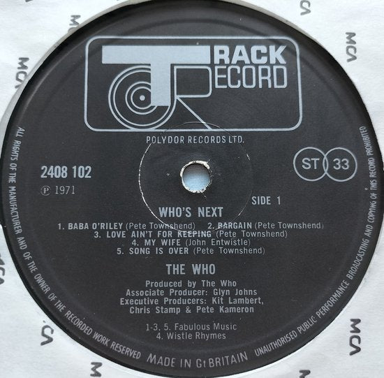 The Who - Who's Next (1971) LP Collect item