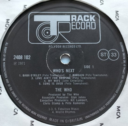 The Who - Who's Next (1971) LP Collect item