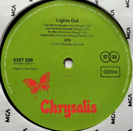 UFO - Lights Out (1977) LP= als nieuw