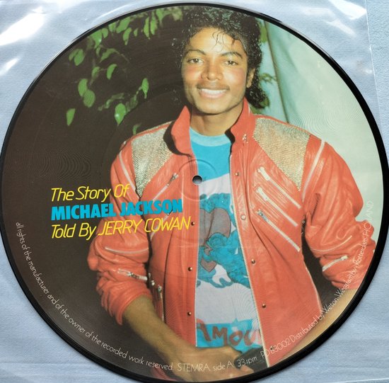 The Story Of Michael Jackson by Jerry Cowan. Engels gesproken (1983) LP, Picture Disc,
