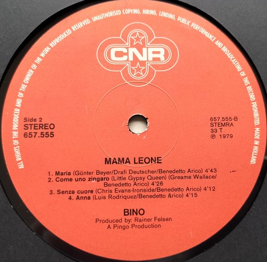 Bino ‎– Mama Leone (1978) LP