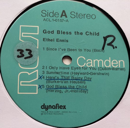 Ethel Ennis ‎– God Bless The Child (1973) LP