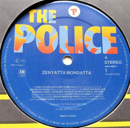 The Police - Zenyatta Mondatta (1980) LP