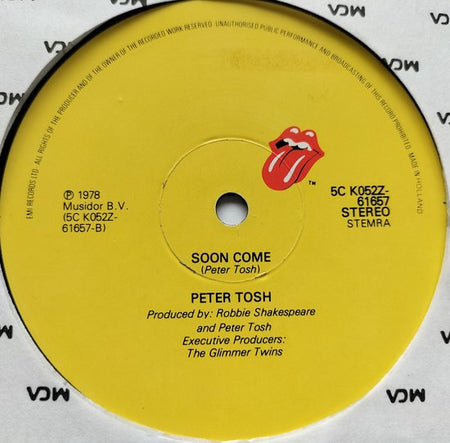 Peter Tosh – Don't Look Back / Soon Come (1978) Vinyl, 12", 45 RPM LP