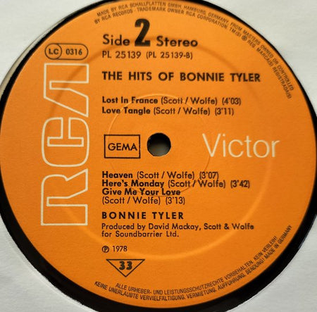The Hits Of Bonnie Tyler (LP)