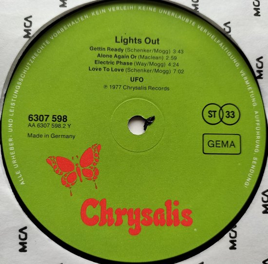 UFO - Lights Out (1977) LP= als nieuw