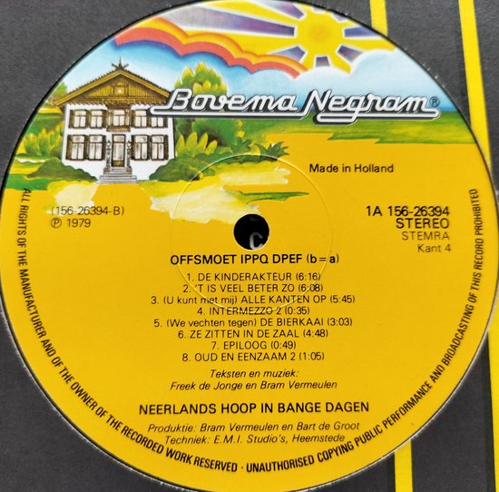 Neerlands Hoop In Bange Dagen ‎– OFFSMBOET IPPQ DPEF (1979) 2XLP