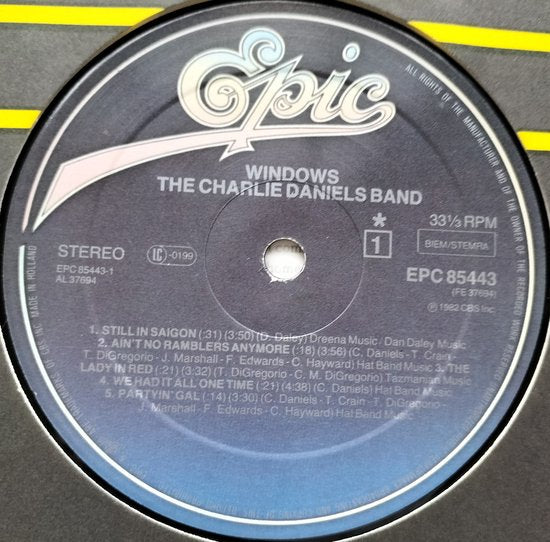 The Charlie Daniels Band - Windows (1982) – LP= als nieuw