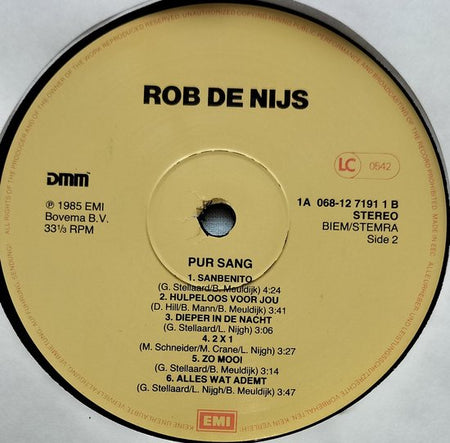 Rob de Nijs - Pur Sang (1985) LP