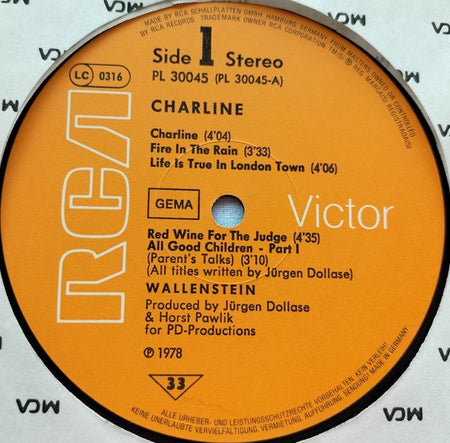 Wallenstein - Charline (1978) LP