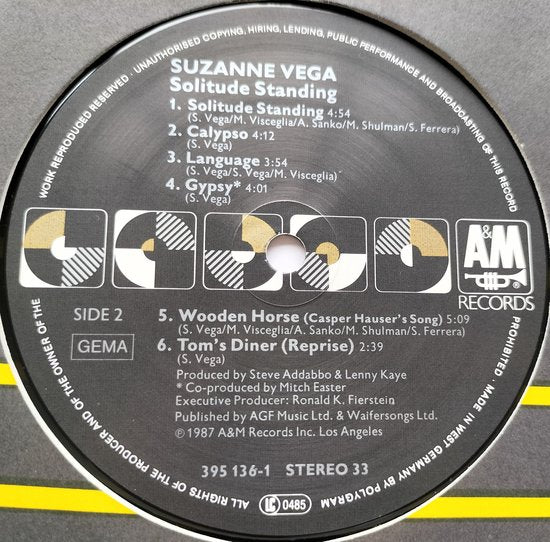 Suzanne Vega - Solitude Standing (1987) LP