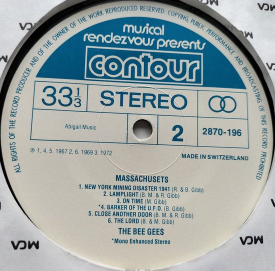 Bee Gees - Massachusetts (1973) LP=als nieuw