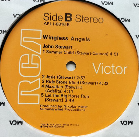 John Stewart – Wingless Angels (1975) LP