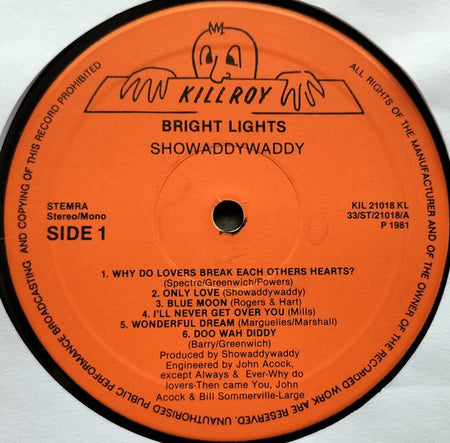 Showaddywaddy - Bright Lights (1980) LP = als nieuw