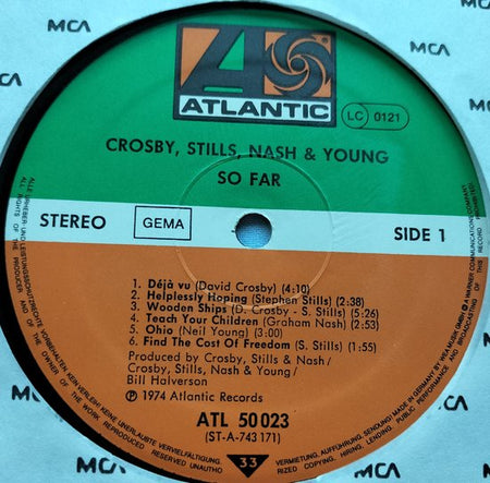 Crosby, Stills, Nash & Young - So Far (1974) LP