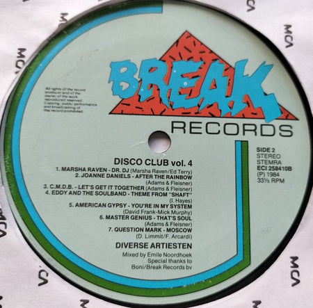 Disco Club Volume 4 (1984) LP