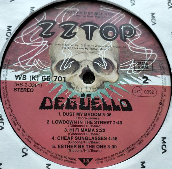 ZZ Top - Degüello (1979) LP