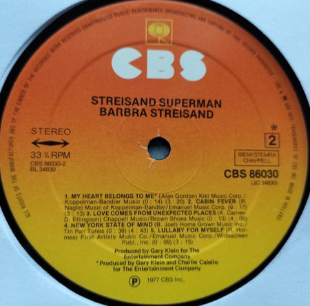 Barbra Streisand - Superman (1977) LP = als nieuw