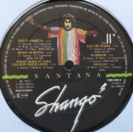 Santana ‎– Shango ( 1982) LP = als nieuw