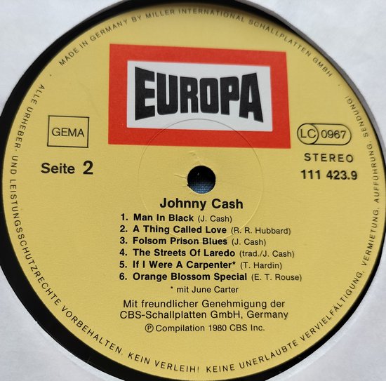 Johnny Cash – Johnny Cash (1980) LP