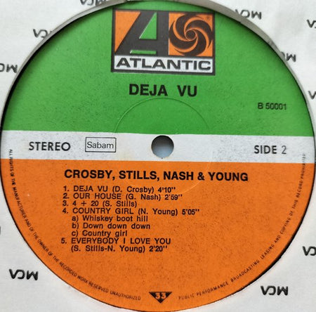 Crosby, Stills, Nash & Young – Déjà Vu (1970) LP = bijna Perfect