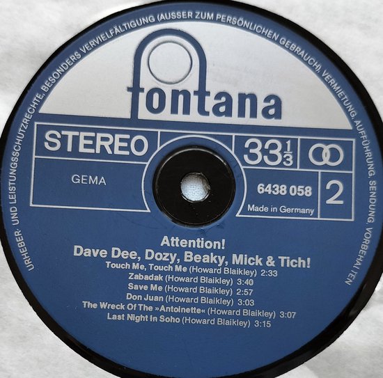Attention! - Dave Dee, Dozy, Beaky, Mick & Tich (1976)